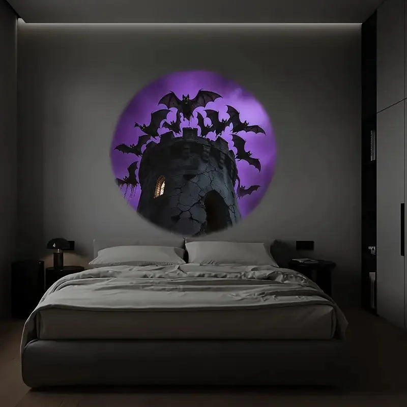Skull Projection Lamp | Switchable Pattern LED Night Light with USB Power