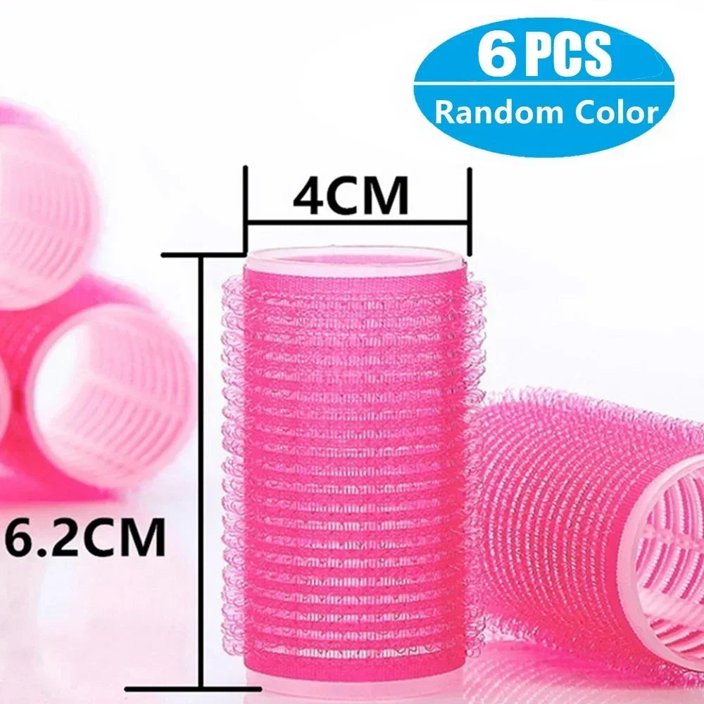 Self-Grip Hair Rollers Heatless Hair Curlers | No Heat DIY Styling Tool for Volume and Bangs