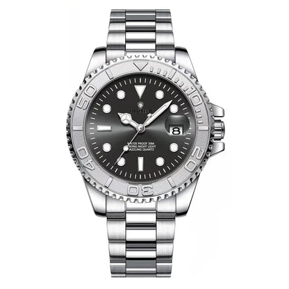 New Automatic Watch Mens Sports Bezel Gray Digital Luxury Watches For Man Fashion Quartz Wristwatches Gifts Men Tudo Por 1 Real