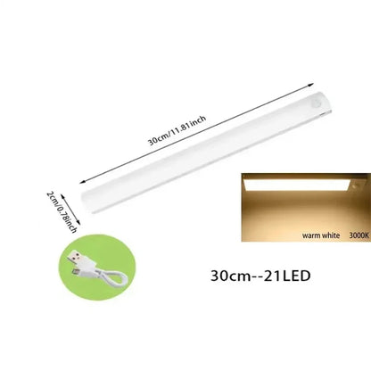 PIR Motion Sensor Rechargeable LED Night Light | Dimmable Magnetic Lamp for Closet Stairs Bar