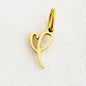 SUNIBI Heart Art Initial Alphabet Pendant DIY Name Customized Birthday Gift Stainless Steel Women Fashion Jewelry A-Z Wholesale