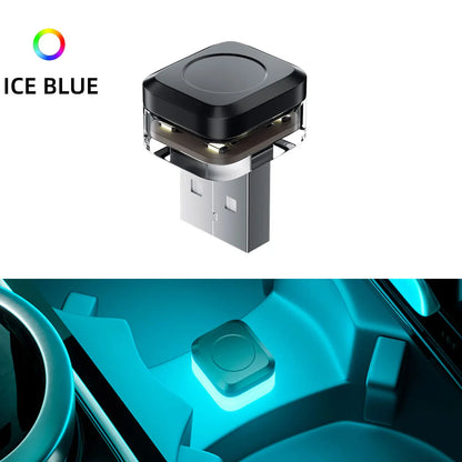 Mini USB LED Car Atmosphere Light | Colorful Decorative Emergency Lamp