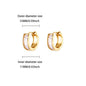 Cubic Zirconia Hoop Stud Earrings For Women Stainless Steel Gold Color Piercing Earring 2025 New Fashion Wedding Jewelry Gift