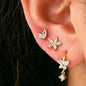 Gold Hoop and Stud Earrings Set | 3-Piece Stainless Steel Jewelry Collection