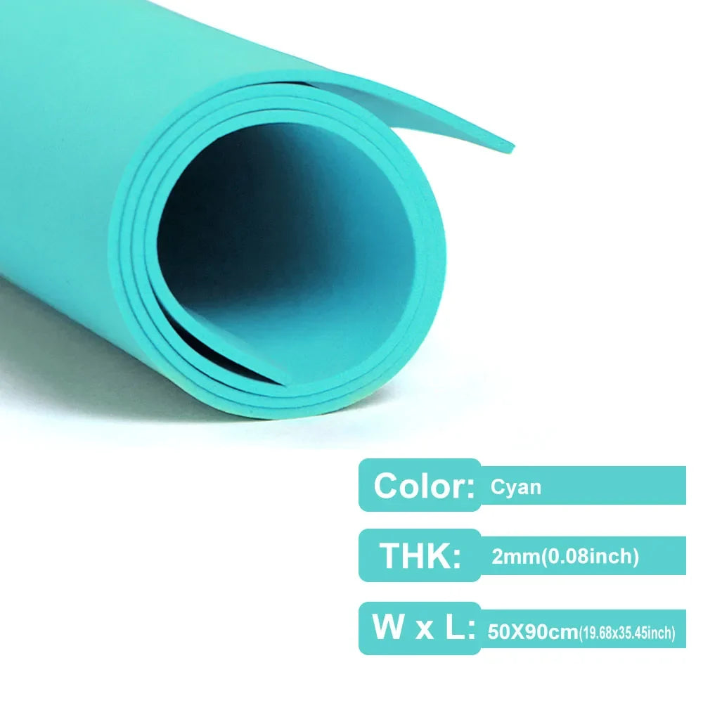 2mm Thick Multicolor EVA Foam Paper Sheet | 50x90cm DIY Craft Foam
