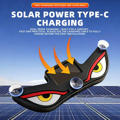 Devil’s Eye Car Warning Light | Solar and USB-C Rechargeable Safety Lamp