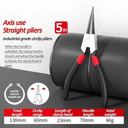 5-In Circlip Pliers | Dual-Purpose Retaining Ring Pliers for Internal and External Snap Rings