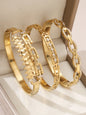 1pieces/set women's wedding jewelry party holiday Valentine's Day gift stainless steel bracelet plated with 18K gold bracelet