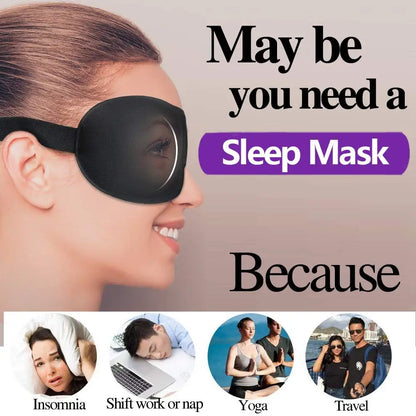3D Breathable Sleeping Eye Mask | Light Blocking Sleep Aid for Travel and Home