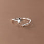 925 Sterling Silver Zircon Star Adjustable Rings For Women High Quality Jewelry Accessories Wholesale  Jewellery Argent 925