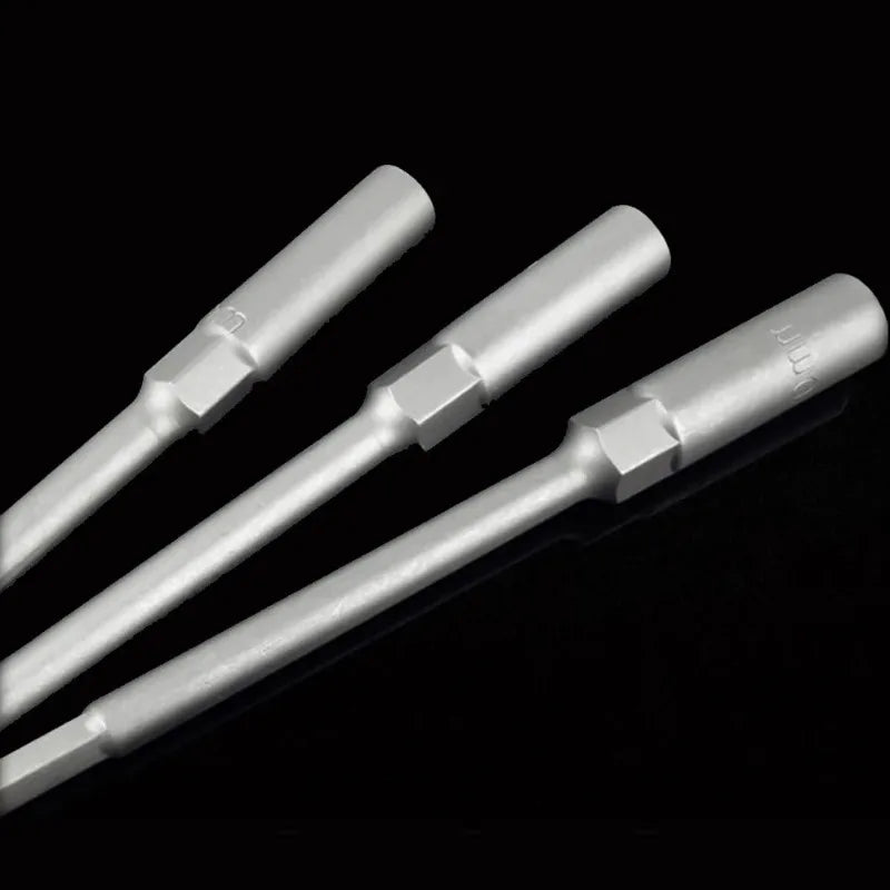 6-Piece Electric Drill Socket Adapter Bit Set | 150mm Hex Shank Nut Driver for Impact Drills