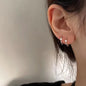 Ventfille 925 Sterling Silver Star Drop Earrings for Women | Simple Tassel Chain Office Jewelry