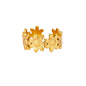 Stainless Steel Exaggerated Big Flower Rings For Women Gold Color Sunflower Finger Ring Female Fashion Aesthetic Jewelry Gift