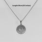 18K Gold Plated Stainless Steel Compass Pendant Necklace - Round Coin Design for Men & Women, Waterproof Unisex Jewelry Gift