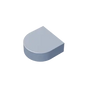 Gobricks Tile Round 1 x 1 Half Circle Extended | Compatible Brick Building Block