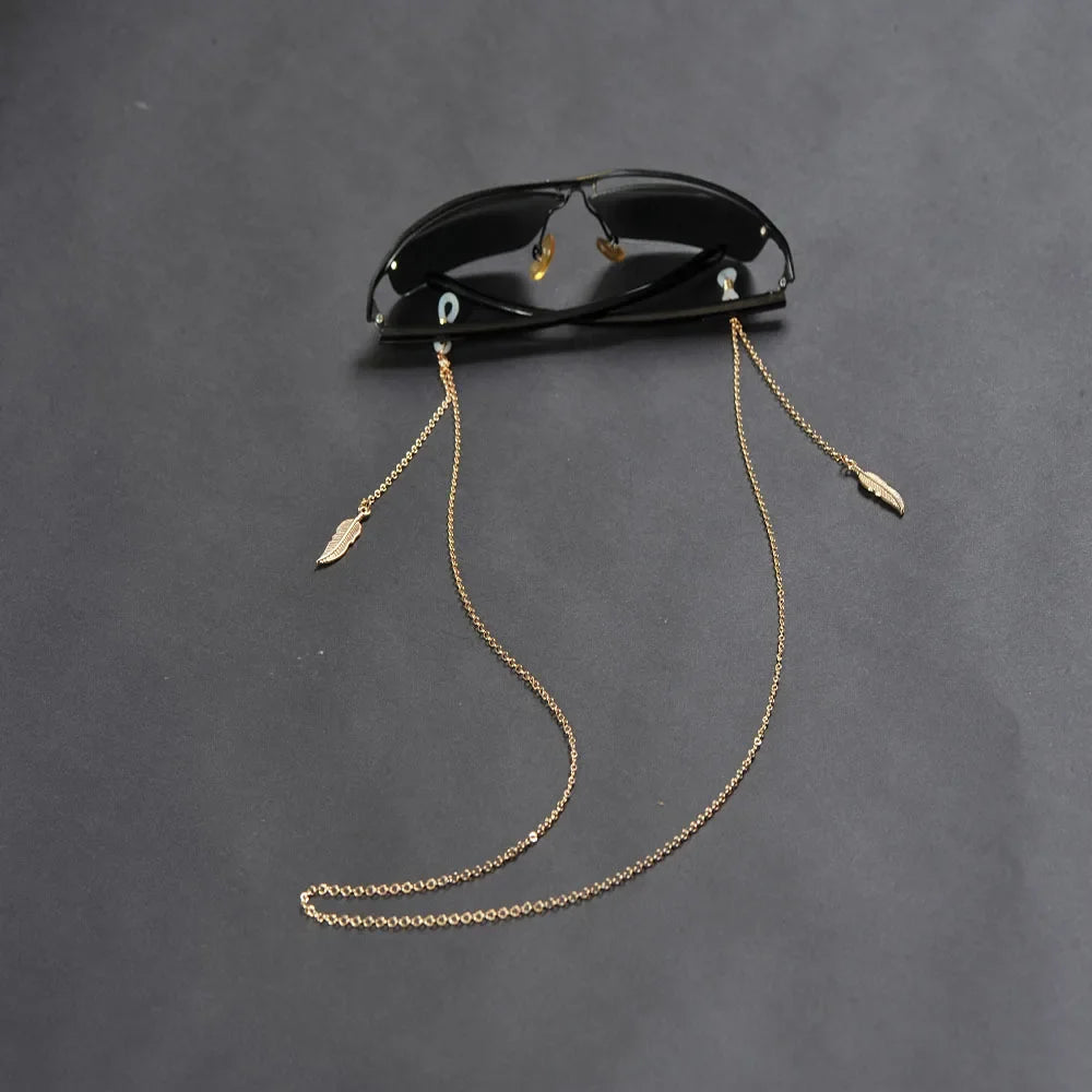 JWER Fashion Woman Sunglasses Chain Cylinder Bead Chain Anti-Falling Glasses Eyeglasses Cord Necklace Mask Chain for Women Gifts