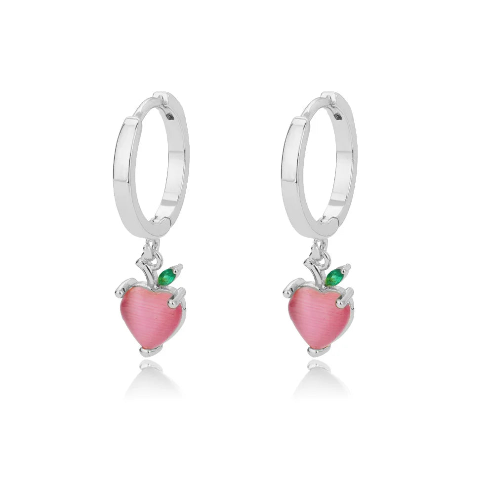 Zircon Heart Pendientes Earring For Women Stainless Steel Gold Color Piercing Earring 2025 Trend Jewelry aretes Accesorios mujer