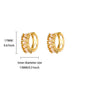 Zircon Hoop Earrings For Women Stainless Steel Gold Color Piercing Earring 2025 New Trend Fashion Wedding Couple Jewelry Gift