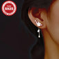 S925 Sterling Silver Sakura Tassel Earrings Cute Elegant Korean Style Versatile Classic Pendant Earring Allergy Free