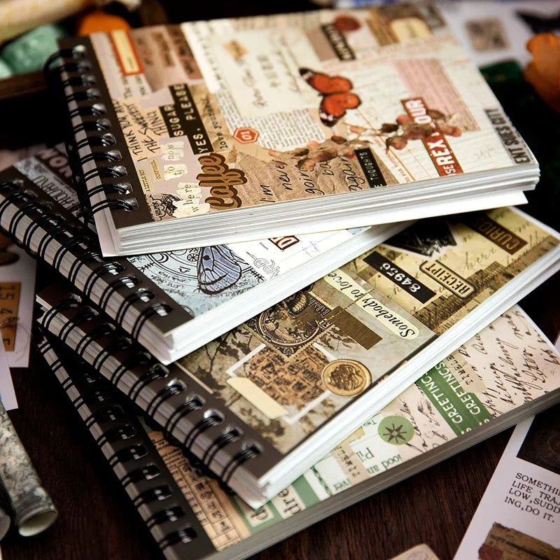 Vintage Collage Stickers Pack | 50 Retro Washi Paper Decals for Junk Journaling
