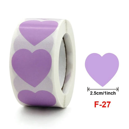 Heart Stickers and Star Stickers Roll | 100-500 Pieces Thank You Labels for Small Packaging