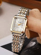 New Fashionable Simple Explosive Square Bar Scale Dial Steel Strip Quartz Watch