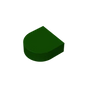 Gobricks Tile Round 1 x 1 Half Circle Extended | Compatible Brick Building Block