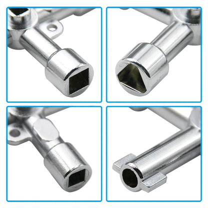 4in1 Silver Key Wrench Set | Electrical Elevator Control Cabinet Screwdriver Tool