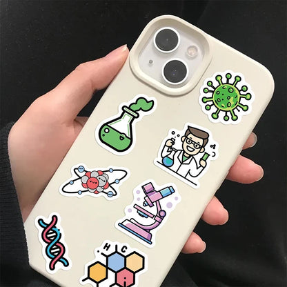 500PCS Chemistry Biology Experiment Decals | Waterproof Vinyl Science Stickers for Lab