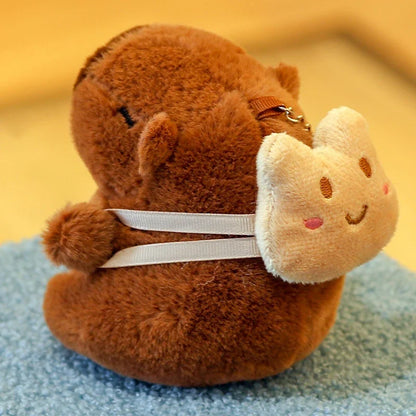Capybara Plush Keychain | Cartoon Bag Pendant and Car Keyring