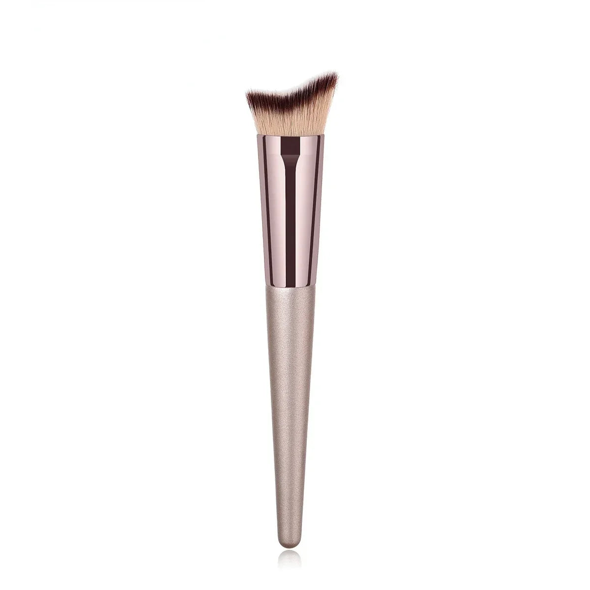 Champagne Makeup Brush Set | Foundation & Powder Flat Head Cosmetic Brush