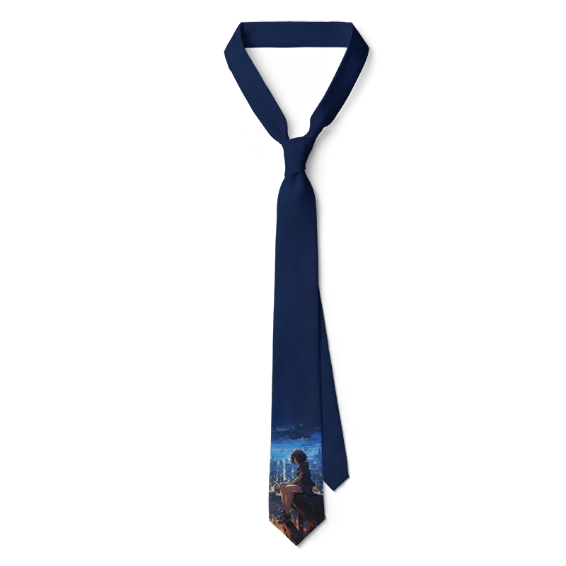 Newly Designed Cartoon Necktie 3D Printing Harajuku Fashion Kawaii Unisex Tie 8CM Slim Dating Wedding Party Tie Cosplay
