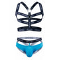 Sexy Gay Men Underwear Bondage Mens Harness Thongs Set Body Chest Costume G-string Jockstrap Lingerie Man Halter Neck Hollow Out