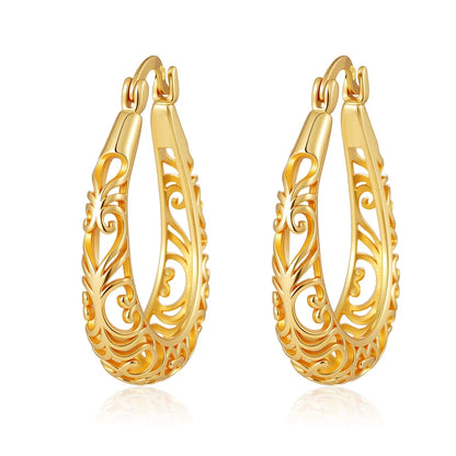 European New Cross Sunflower Gold Color Stud Earrings, Fit Women's Festival Exquisite Charm Jewelry Gifts  925 Silver