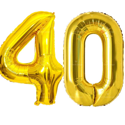 Large Gold Number Balloon 40 Inch | Milestone Birthday & Anniversary Decoration
