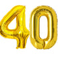 Large Gold Number Balloon 40 Inch | Milestone Birthday & Anniversary Decoration