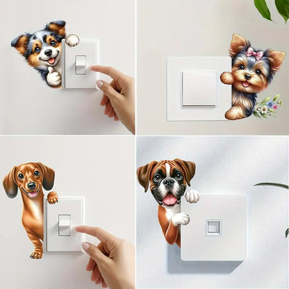 Cute Puppy Stickers for Room Decor | Removable Wall Decals