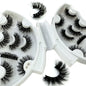 5-8 Pairs Natural Russian Striped Mink Lashes | 3D Volume Wavy False Eyelash Extensions