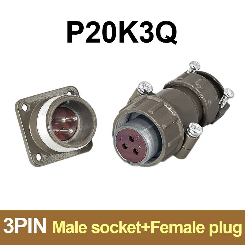 P20 Series Connector 2 3 4 5 7 Core 20mm Plug and Socket | Waterproof Circular Connector