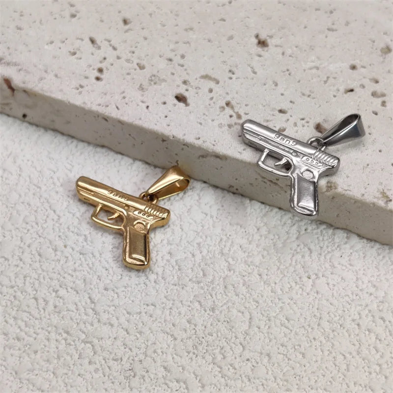 Trendy Rose Cross Design 18K Gold Plated Stainless Steel Pendants For Woman Man