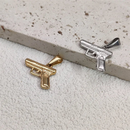 Trendy Rose Cross Design 18K Gold Plated Stainless Steel Pendants For Woman Man