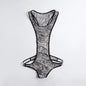 Leopard Men's Bodysuits Building Shapers Tights Men Singlet Underwear Bikini Sexy Men T-Back Jumpsuit Stretch Thongs Jockstrap