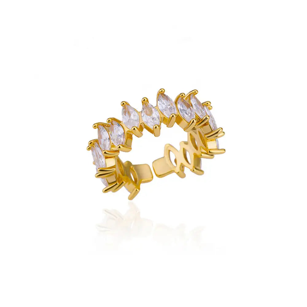 Luxury Rose Flower Zircon Rings For Women Gold Color Stainless Steel Fashion Butterfly Ring 2023 Wedding Aesthetic Jewerly Gift