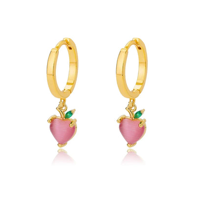 Zircon Heart Pendientes Earring For Women Stainless Steel Gold Color Piercing Earring 2025 Trend Jewelry aretes Accesorios mujer