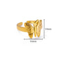 Irregular Geometric Glossy Stainless Steel Open Rings For Women Minimalist Gold Color Adjustable Wedding Ring Female Jewelry