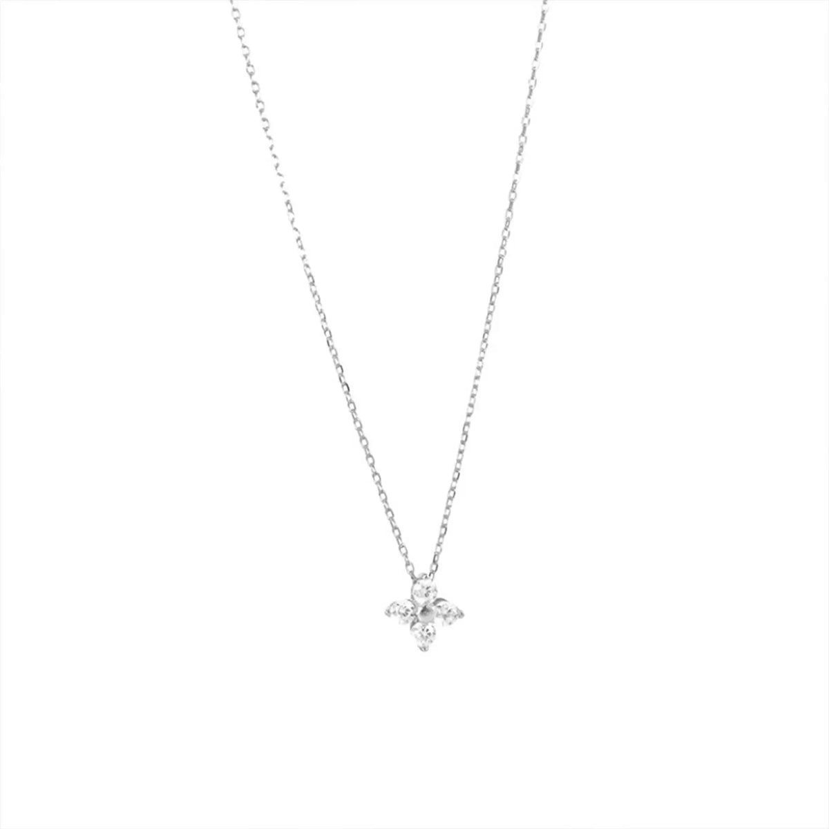 S925 Silver Lucky Four-leaf Clover Small Necklace for Women Clavicle Chain Luxury Minimalist Design Sensation