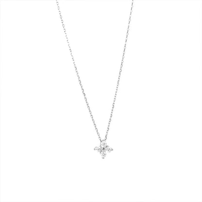 S925 Silver Lucky Four-leaf Clover Small Necklace for Women Clavicle Chain Luxury Minimalist Design Sensation