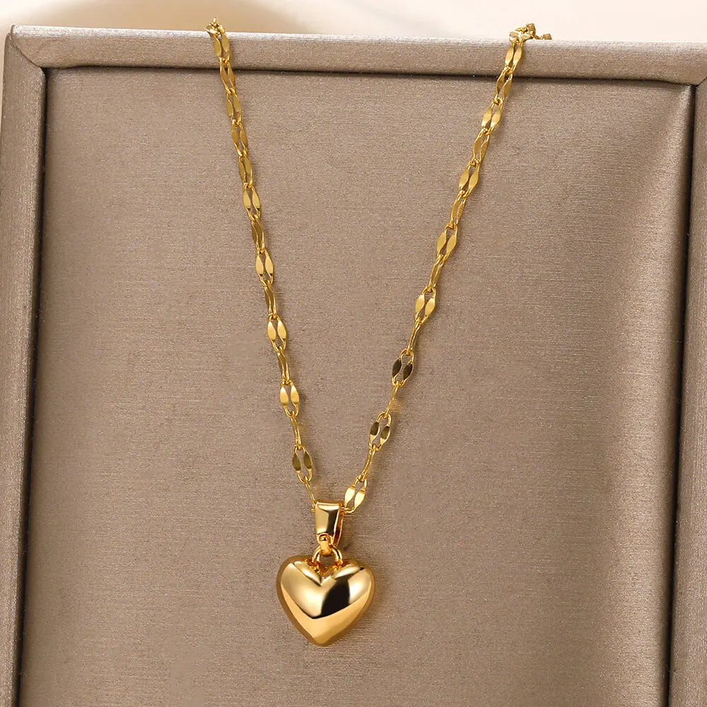 MAMA Pendent Necklaces for Women Gold Color Link Chain Stainless Steel Necklace 2025 Trend Female Choker Jewelry Gift