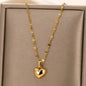 MAMA Pendent Necklaces for Women Gold Color Link Chain Stainless Steel Necklace 2025 Trend Female Choker Jewelry Gift