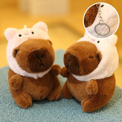 Capybara Plush Keychain | Cartoon Bag Pendant and Car Keyring